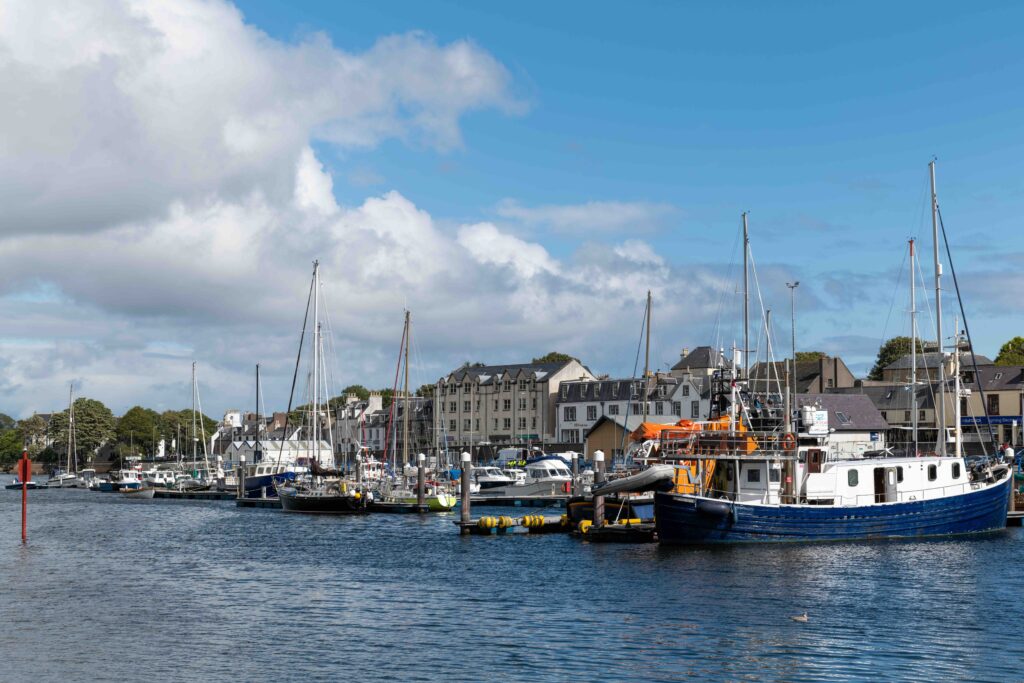 harbour at Stornoway with boats