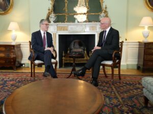 The new PM meets Scotland’s First Minister, John Swinney