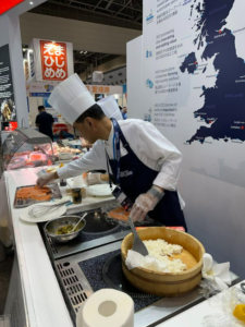 Chef Nobu Kurihara conducting a demonstration