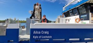 Eleanor Lawrie, Mowi’s first full-time female deckhand on Ailsa Craig