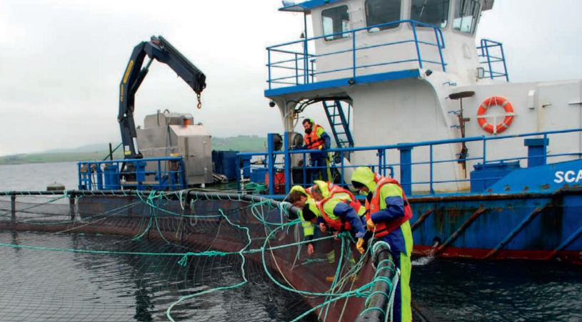 Fish farm in Shetland