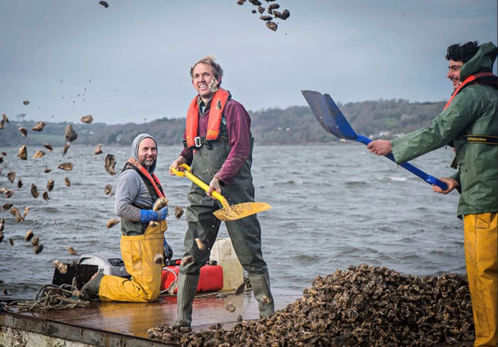 Tristan Hugh-Jones (centre) Rossmore Oysters