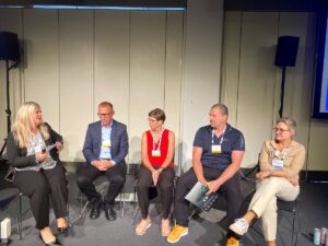 AquacultureIndustry Forum: From left: Kristine Albrechtsen; Steffen Nielsen; Charlotte Jacobsen; Trevor Gent; Linn Indrestand.