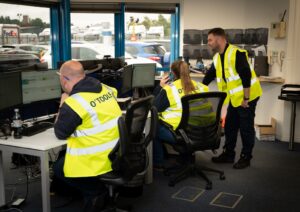 Control center planning deliveries of Scottish Salmon into Europe