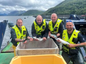 The research team at Loch Etive: (From left) Dr Philip Gillibrand, Sean Anderson, Allan Murdoch and Luke Plummer