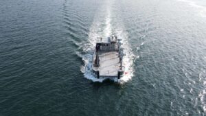 Lena Quinn completing sea trials on the R. Foyle