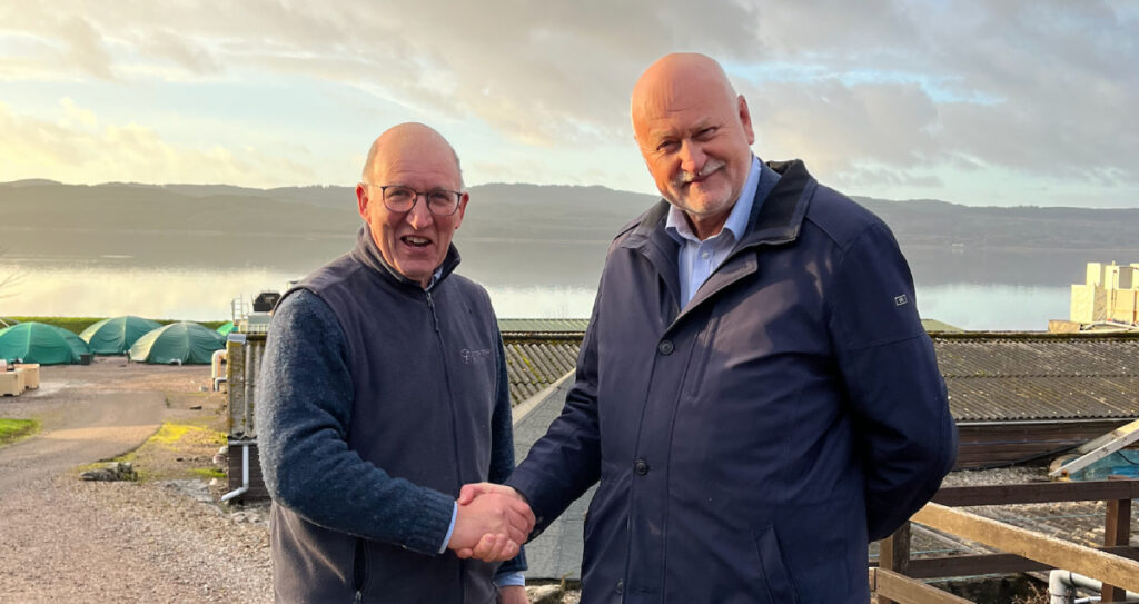 Alastair Barge, Managing Director Otter Ferry Seafish, and Bjørn Apeland  Chair, Amar Group  