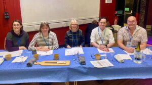 Judges at the Scottish Shellfish Awards 2024: (L-R) Eleanor Adamson, Linda Wood, Nicki Holmyard, Michael Leathley and David Jarrad